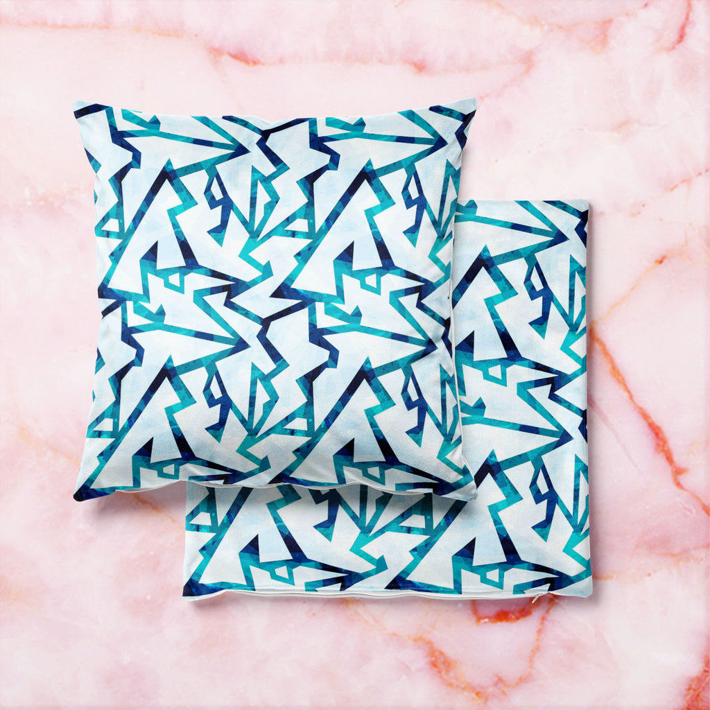 Ice Style D2 Cushion Cover Throw Pillow-Cushion Covers-CUS_CV-IC 5007579 IC 5007579, Abstract Expressionism, Abstracts, Ancient, Art and Paintings, Black and White, Christianity, Diamond, Digital, Digital Art, Geometric, Geometric Abstraction, Graphic, Grid Art, Historical, Holidays, Illustrations, Medieval, Patterns, Retro, Seasons, Semi Abstract, Signs, Signs and Symbols, Sketches, Triangles, Vintage, White, ice, style, d2, cushion, cover, throw, pillow, abstract, art, backdrop, background, blue, celebrat