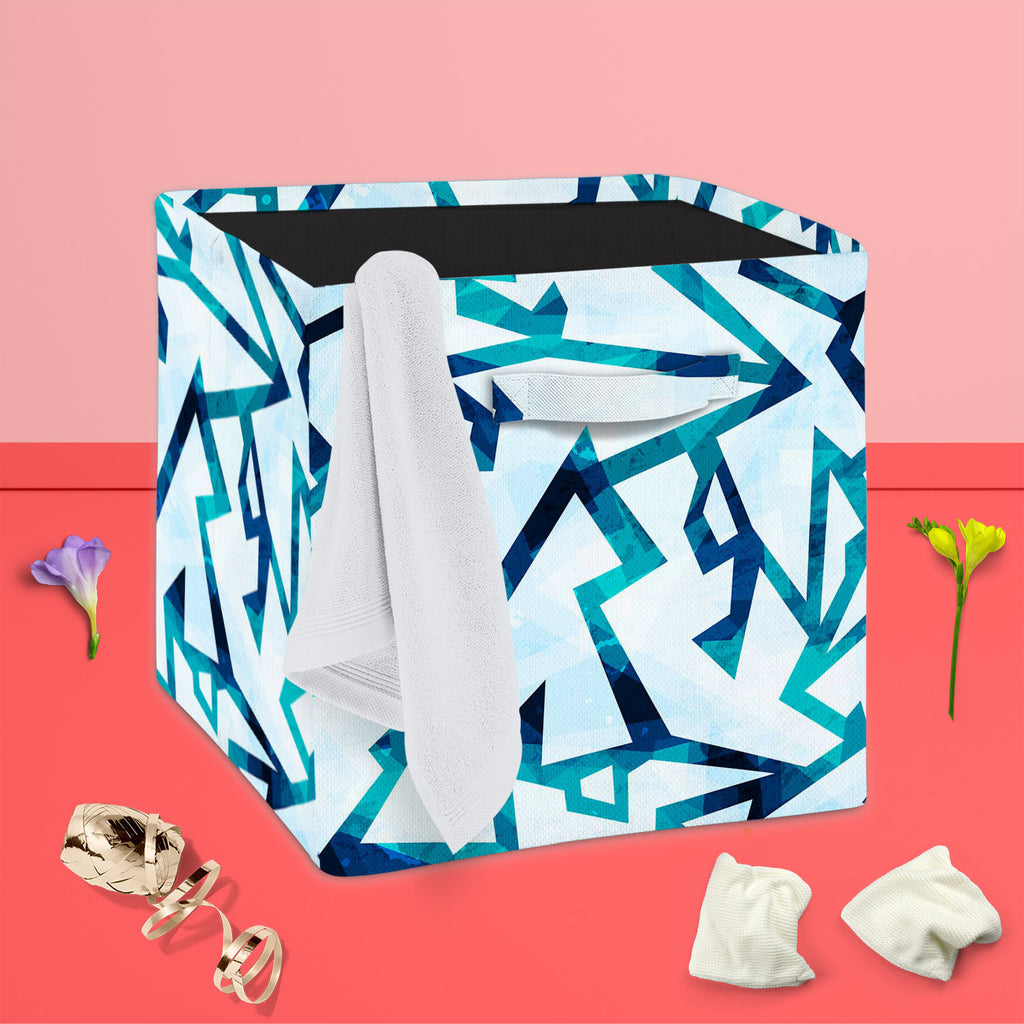 Ice Style D2 Foldable Open Storage Bin | Organizer Box, Toy Basket, Shelf Box, Laundry Bag | Canvas Fabric-Storage Bins-STR_BI_CB-IC 5007579 IC 5007579, Abstract Expressionism, Abstracts, Ancient, Art and Paintings, Black and White, Christianity, Diamond, Digital, Digital Art, Geometric, Geometric Abstraction, Graphic, Grid Art, Historical, Holidays, Illustrations, Medieval, Patterns, Retro, Seasons, Semi Abstract, Signs, Signs and Symbols, Sketches, Triangles, Vintage, White, ice, style, d2, foldable, open