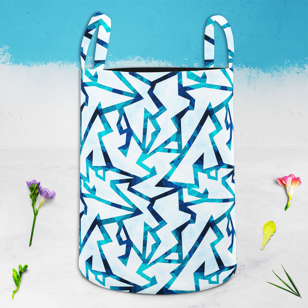 Ice Style D2 Foldable Open Storage Bin | Organizer Box, Toy Basket, Shelf Box, Laundry Bag | Canvas Fabric-Storage Bins-STR_BI_CB-IC 5007579 IC 5007579, Abstract Expressionism, Abstracts, Ancient, Art and Paintings, Black and White, Christianity, Diamond, Digital, Digital Art, Geometric, Geometric Abstraction, Graphic, Grid Art, Historical, Holidays, Illustrations, Medieval, Patterns, Retro, Seasons, Semi Abstract, Signs, Signs and Symbols, Sketches, Triangles, Vintage, White, ice, style, d2, foldable, open