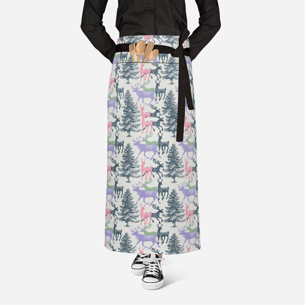 Deer & Pine Apron | Adjustable, Free Size & Waist Tiebacks-Aprons Waist to Knee--IC 5007581 IC 5007581, Animals, Art and Paintings, Christianity, Digital, Digital Art, Graphic, Holidays, Illustrations, Landscapes, Mountains, Nature, Patterns, Retro, Scenic, Seasons, Signs, Signs and Symbols, deer, pine, apron, adjustable, free, size, waist, tiebacks, pattern, christmas, seamless, animal, art, background, banner, beautiful, beauty, card, celebration, day, december, decoration, design, forest, greeting, happy