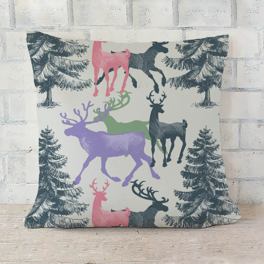 ArtzFolio Deer & Pine Cushion Cover Throw Pillow-Cushion Covers-AZHFR33102109CUS_CV_L-Image Code 5007581 Vishnu Image Folio Pvt Ltd, IC 5007581, ArtzFolio, Cushion Covers, Animals, Kids, Digital Art, deer, pine, cushion, cover, throw, pillow, tree, forest, seamless, pattern, christmas, theme, sofa throws, single throw pillow, zippered throw pillow cover, satin pillow cover, throw pillow, cushion cover only, cushion cover, pillow cover for sofa, pitaara box, throw cushion, kids cushion cover, square cushion 