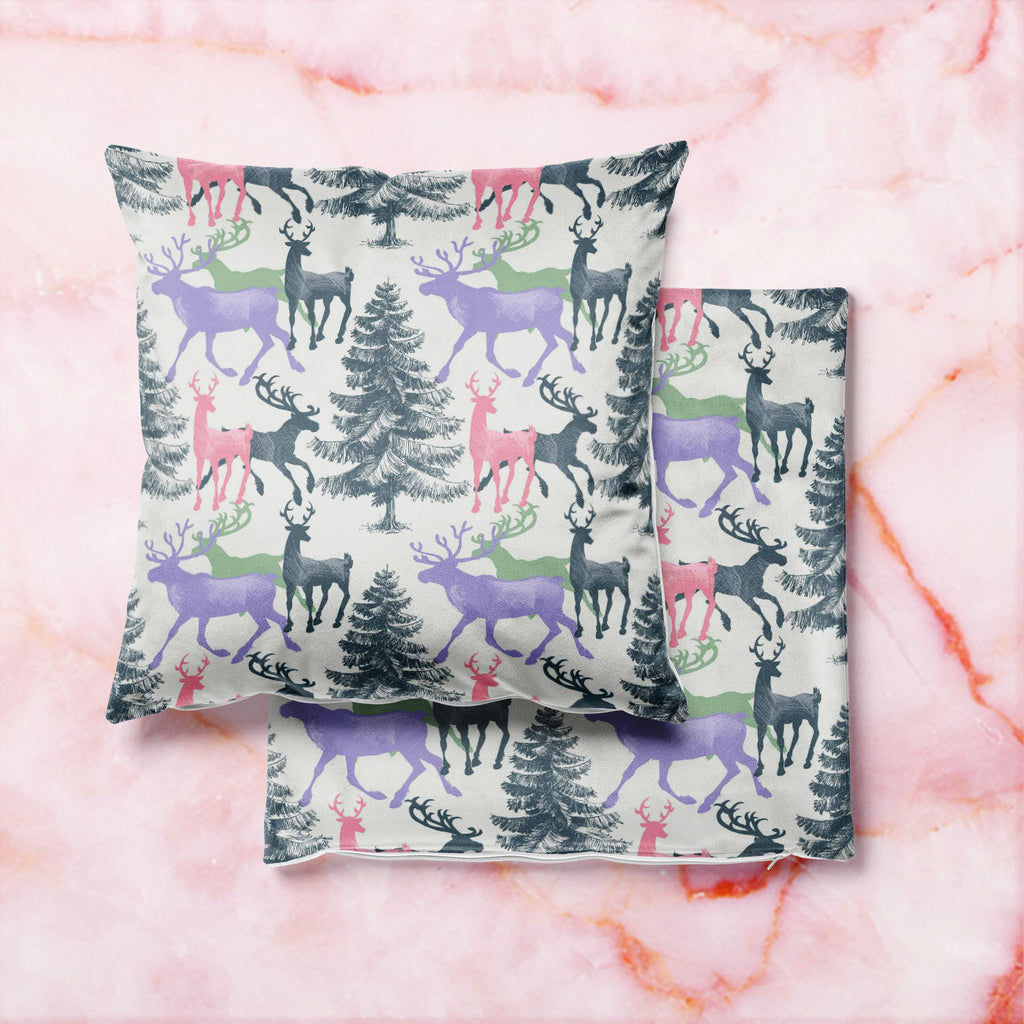 Deer & Pine Cushion Cover Throw Pillow-Cushion Covers-CUS_CV-IC 5007581 IC 5007581, Animals, Art and Paintings, Christianity, Digital, Digital Art, Graphic, Holidays, Illustrations, Landscapes, Mountains, Nature, Patterns, Retro, Scenic, Seasons, Signs, Signs and Symbols, deer, pine, cushion, cover, throw, pillow, pattern, christmas, seamless, animal, art, background, banner, beautiful, beauty, card, celebration, day, december, decoration, design, forest, greeting, happy, holiday, illustration, invitation, 