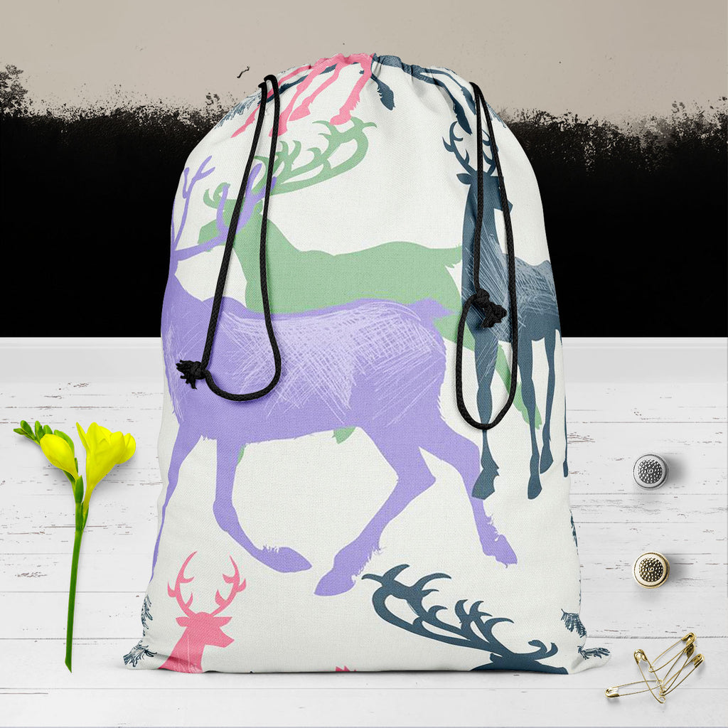 Deer & Pine Reusable Sack Bag | Bag for Gym, Storage, Vegetable & Travel-Drawstring Sack Bags-SCK_FB_DS-IC 5007581 IC 5007581, Animals, Art and Paintings, Christianity, Digital, Digital Art, Graphic, Holidays, Illustrations, Landscapes, Mountains, Nature, Patterns, Retro, Scenic, Seasons, Signs, Signs and Symbols, deer, pine, reusable, sack, bag, for, gym, storage, vegetable, travel, pattern, christmas, seamless, animal, art, background, banner, beautiful, beauty, card, celebration, day, december, decoratio
