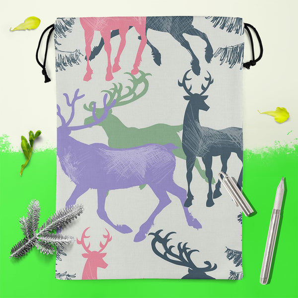 Deer & Pine Reusable Sack Bag | Bag for Gym, Storage, Vegetable & Travel-Drawstring Sack Bags-SCK_FB_DS-IC 5007581 IC 5007581, Animals, Art and Paintings, Christianity, Digital, Digital Art, Graphic, Holidays, Illustrations, Landscapes, Mountains, Nature, Patterns, Retro, Scenic, Seasons, Signs, Signs and Symbols, deer, pine, reusable, sack, bag, for, gym, storage, vegetable, travel, cotton, canvas, fabric, pattern, christmas, seamless, animal, art, background, banner, beautiful, beauty, card, celebration, 