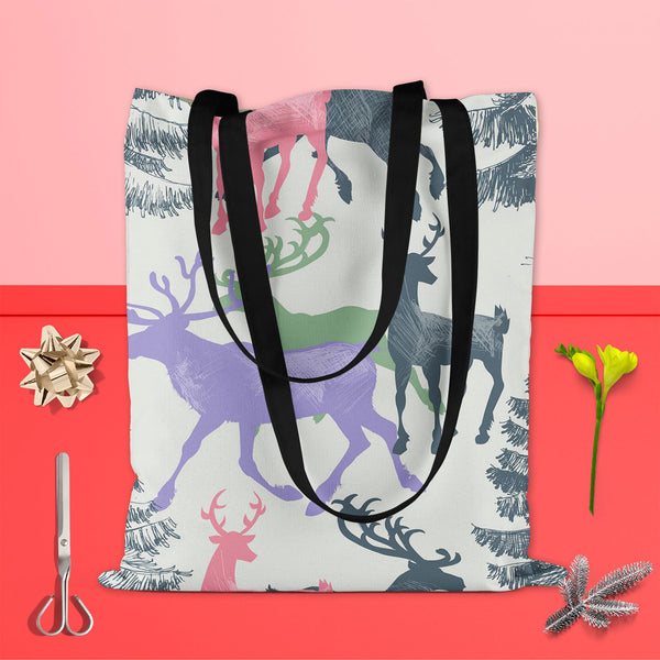 Deer & Pine Tote Bag Shoulder Purse | Multipurpose-Tote Bags Basic-TOT_FB_BS-IC 5007581 IC 5007581, Animals, Art and Paintings, Christianity, Digital, Digital Art, Graphic, Holidays, Illustrations, Landscapes, Mountains, Nature, Patterns, Retro, Scenic, Seasons, Signs, Signs and Symbols, deer, pine, tote, bag, shoulder, purse, cotton, canvas, fabric, multipurpose, pattern, christmas, seamless, animal, art, background, banner, beautiful, beauty, card, celebration, day, december, decoration, design, forest, g