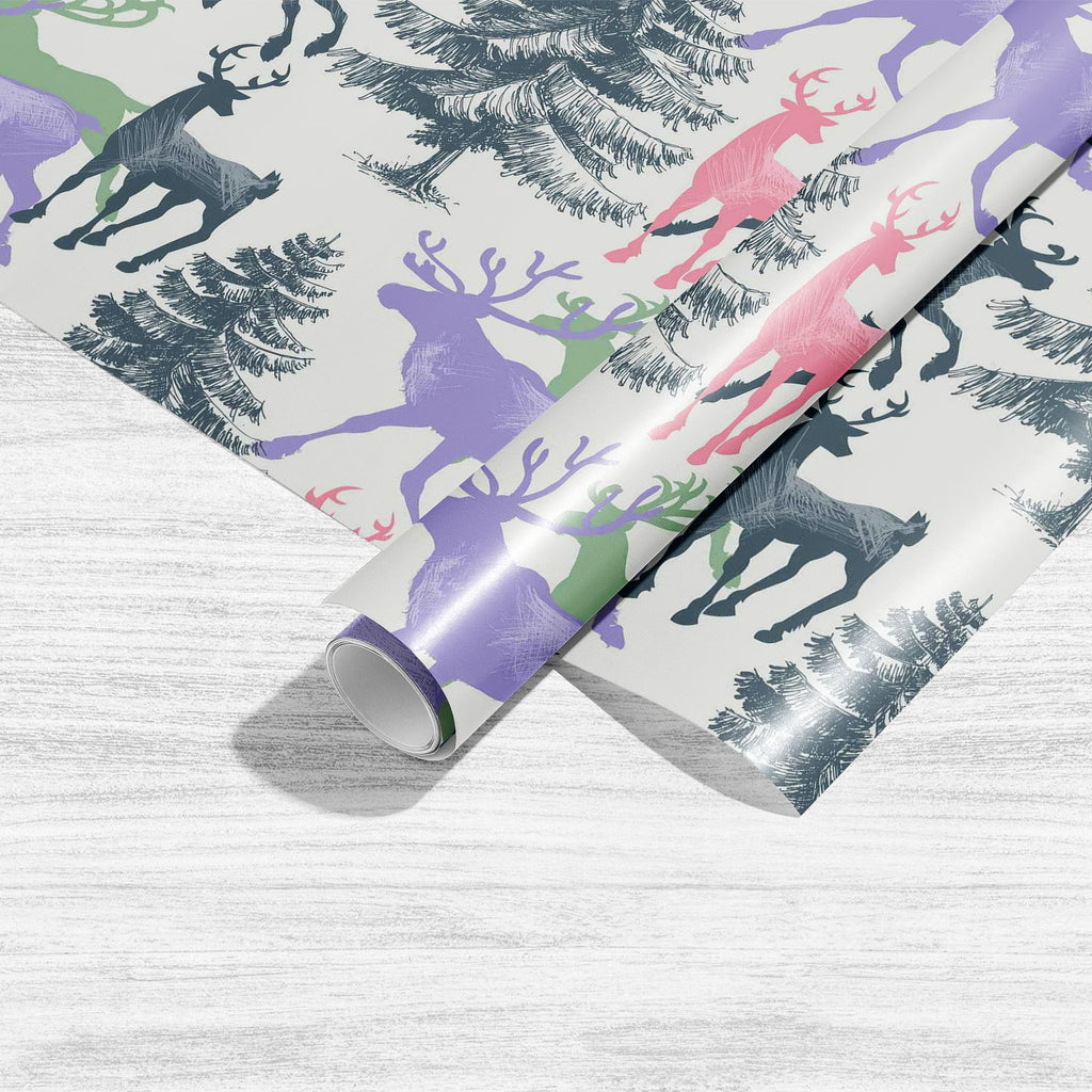 Deer & Pine Art & Craft Gift Wrapping Paper-Wrapping Papers-WRP_PP-IC 5007581 IC 5007581, Animals, Art and Paintings, Christianity, Digital, Digital Art, Graphic, Holidays, Illustrations, Landscapes, Mountains, Nature, Patterns, Retro, Scenic, Seasons, Signs, Signs and Symbols, deer, pine, art, craft, gift, wrapping, paper, pattern, christmas, seamless, animal, background, banner, beautiful, beauty, card, celebration, day, december, decoration, design, forest, greeting, happy, holiday, illustration, invitat