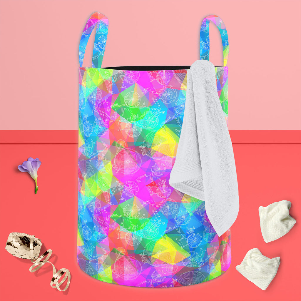 Bicycles D6 Foldable Open Storage Bin | Organizer Box, Toy Basket, Shelf Box, Laundry Bag | Canvas Fabric-Storage Bins-STR_BI_CB-IC 5007582 IC 5007582, Ancient, Art and Paintings, Automobiles, Bikes, Cities, City Views, Digital, Digital Art, Drawing, Graphic, Hipster, Historical, Hobbies, Illustrations, Medieval, Patterns, Retro, Signs, Signs and Symbols, Sketches, Sports, Transportation, Travel, Triangles, Vehicles, Vintage, bicycles, d6, foldable, open, storage, bin, organizer, box, toy, basket, shelf, la