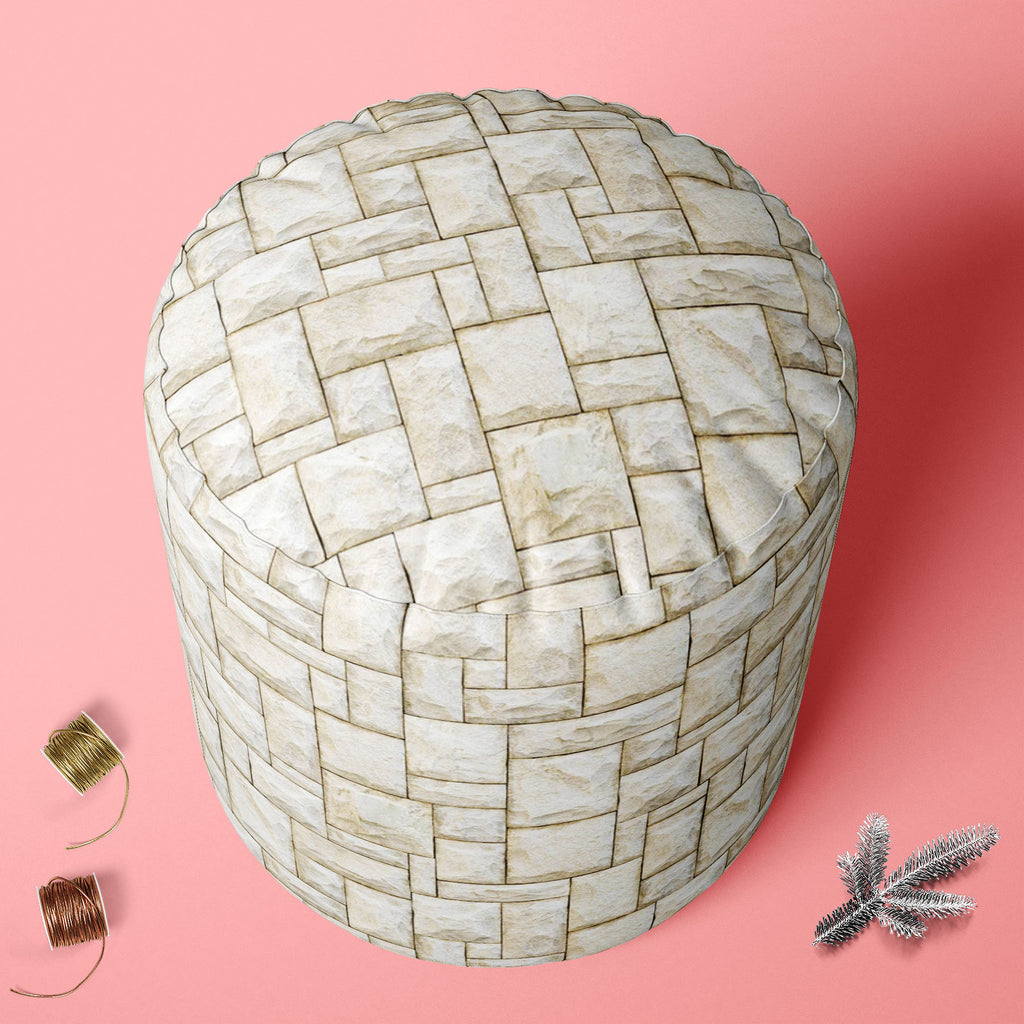 Abstract Surface D1 Footstool Footrest Puffy Pouffe Ottoman Bean Bag | Canvas Fabric - Footstools - ArtzFolio.com