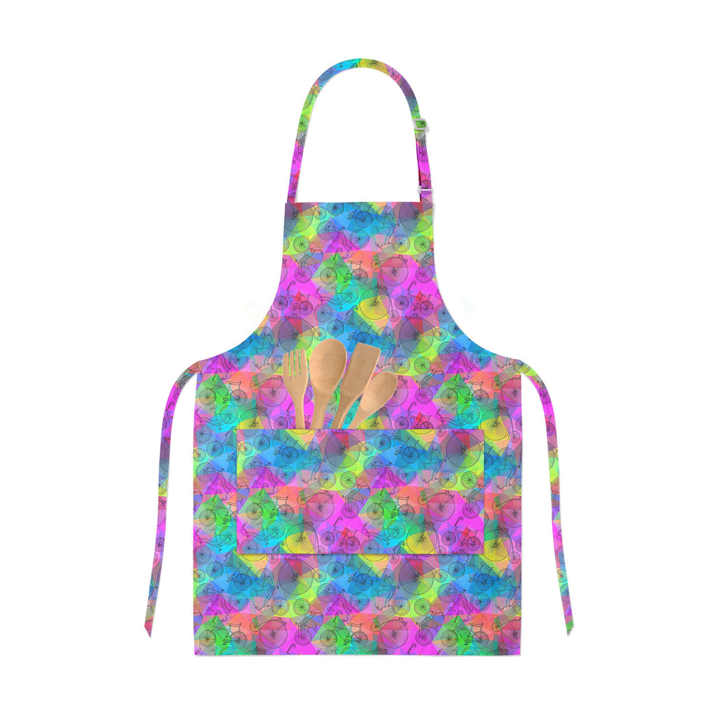 Bicycles Apron | Adjustable, Free Size & Waist Tiebacks-Aprons Neck to Knee-APR_NK_KN-IC 5007584 IC 5007584, Ancient, Art and Paintings, Automobiles, Bikes, Cities, City Views, Digital, Digital Art, Drawing, Graphic, Hipster, Historical, Hobbies, Illustrations, Medieval, Patterns, Retro, Signs, Signs and Symbols, Sketches, Sports, Transportation, Travel, Triangles, Vehicles, Vintage, bicycles, apron, adjustable, free, size, waist, tiebacks, art, background, bicycle, bike, circus, city, color, colorful, cute