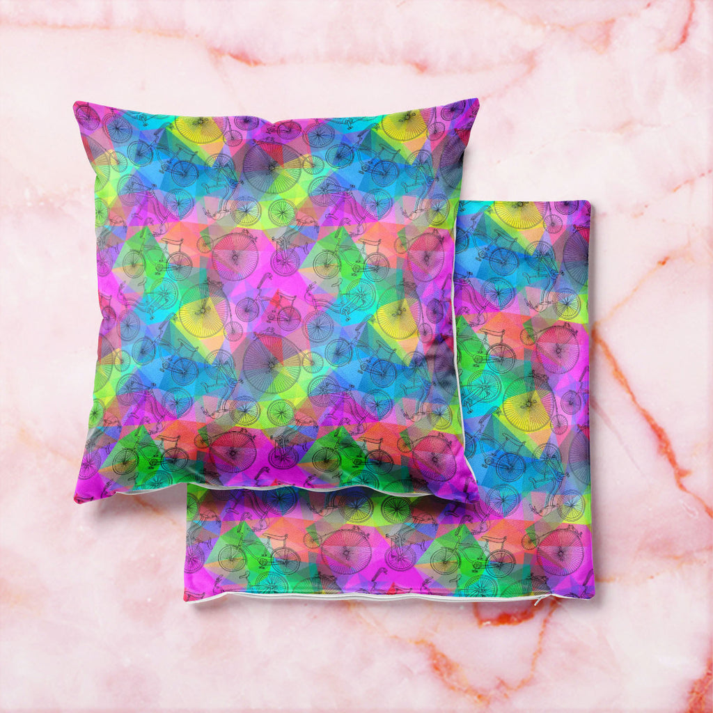 Bicycles D7 Cushion Cover Throw Pillow-Cushion Covers-CUS_CV-IC 5007584 IC 5007584, Ancient, Art and Paintings, Automobiles, Bikes, Cities, City Views, Digital, Digital Art, Drawing, Graphic, Hipster, Historical, Hobbies, Illustrations, Medieval, Patterns, Retro, Signs, Signs and Symbols, Sketches, Sports, Transportation, Travel, Triangles, Vehicles, Vintage, bicycles, d7, cushion, cover, throw, pillow, art, background, bicycle, bike, circus, city, color, colorful, cute, cycle, design, doodle, exercise, fit