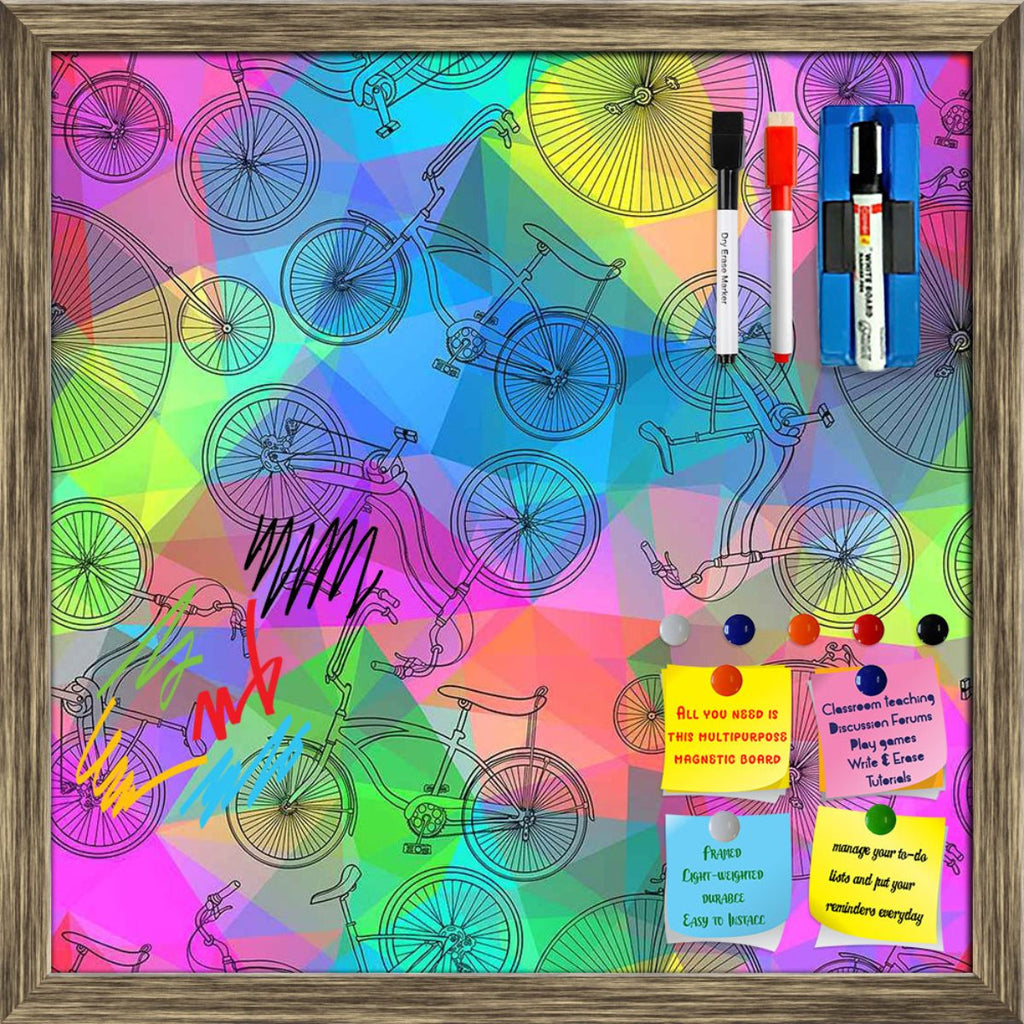 Bicycles Framed Magnetic Dry Erase Board | Combo with Magnet Buttons & Markers-Magnetic Boards Framed-MGB_FR-IC 5007584 IC 5007584, Ancient, Art and Paintings, Automobiles, Bikes, Cities, City Views, Digital, Digital Art, Drawing, Graphic, Hipster, Historical, Hobbies, Illustrations, Medieval, Patterns, Retro, Signs, Signs and Symbols, Sketches, Sports, Transportation, Travel, Triangles, Vehicles, Vintage, bicycles, framed, magnetic, dry, erase, board, printed, whiteboard, with, 4, magnets, 2, markers, 1, d