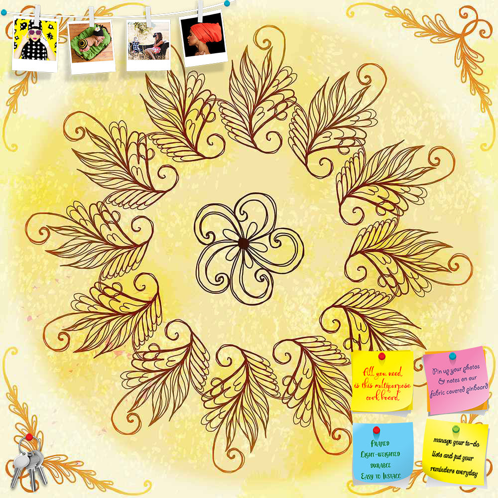 ArtzFolio Ethnic Circular Ornament D4 Printed Bulletin Board Notice Pin Board Soft Board | Frameless-Bulletin Boards Frameless-AZSAO33465910BLB_FL_L-Image Code 5007585 Vishnu Image Folio Pvt Ltd, IC 5007585, ArtzFolio, Bulletin Boards Frameless, Abstract, Traditional, Digital Art, ethnic, circular, ornament, d4, printed, bulletin, board, notice, pin, soft, frameless, hand, drawn, beige, pin up board, push pin board, extra large cork board, big pin board, notice board, small bulletin board, cork board, wall 