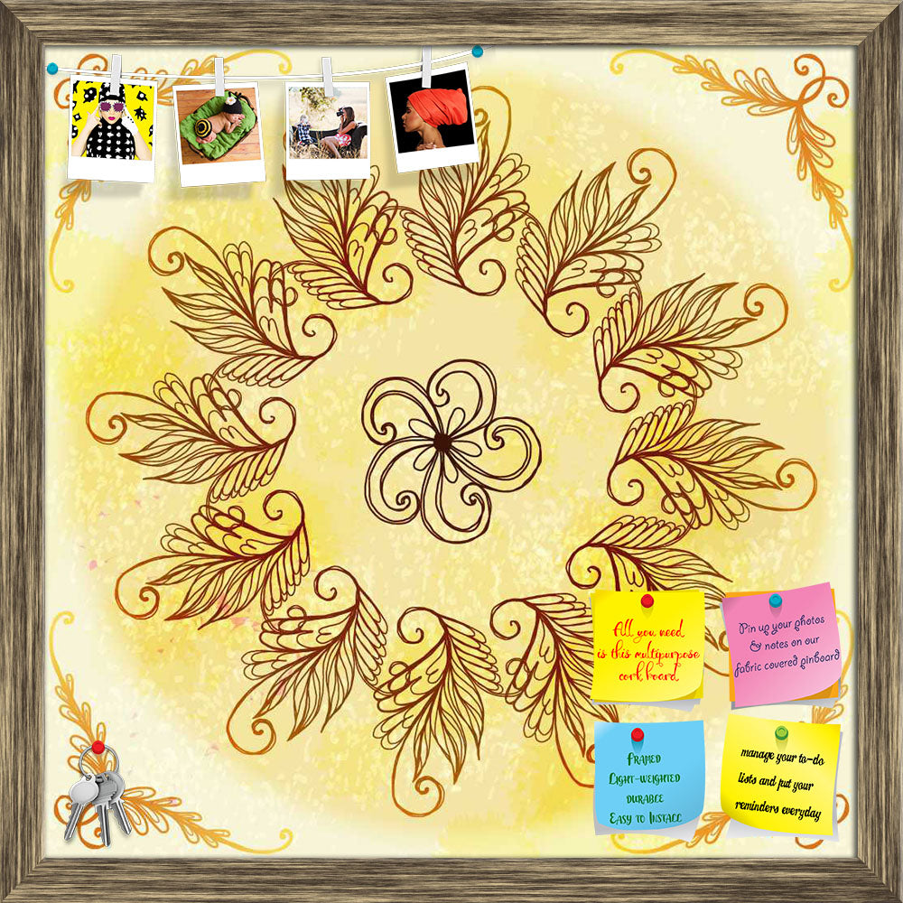ArtzFolio Ethnic Circular Ornament D4 Printed Bulletin Board Notice Pin Board Soft Board | Framed-Bulletin Boards Framed-AZSAO33465910BLB_FR_L-Image Code 5007585 Vishnu Image Folio Pvt Ltd, IC 5007585, ArtzFolio, Bulletin Boards Framed, Abstract, Traditional, Digital Art, ethnic, circular, ornament, d4, printed, bulletin, board, notice, pin, soft, framed, hand, drawn, beige, pin up board, push pin board, extra large cork board, big pin board, notice board, small bulletin board, cork board, wall notice board