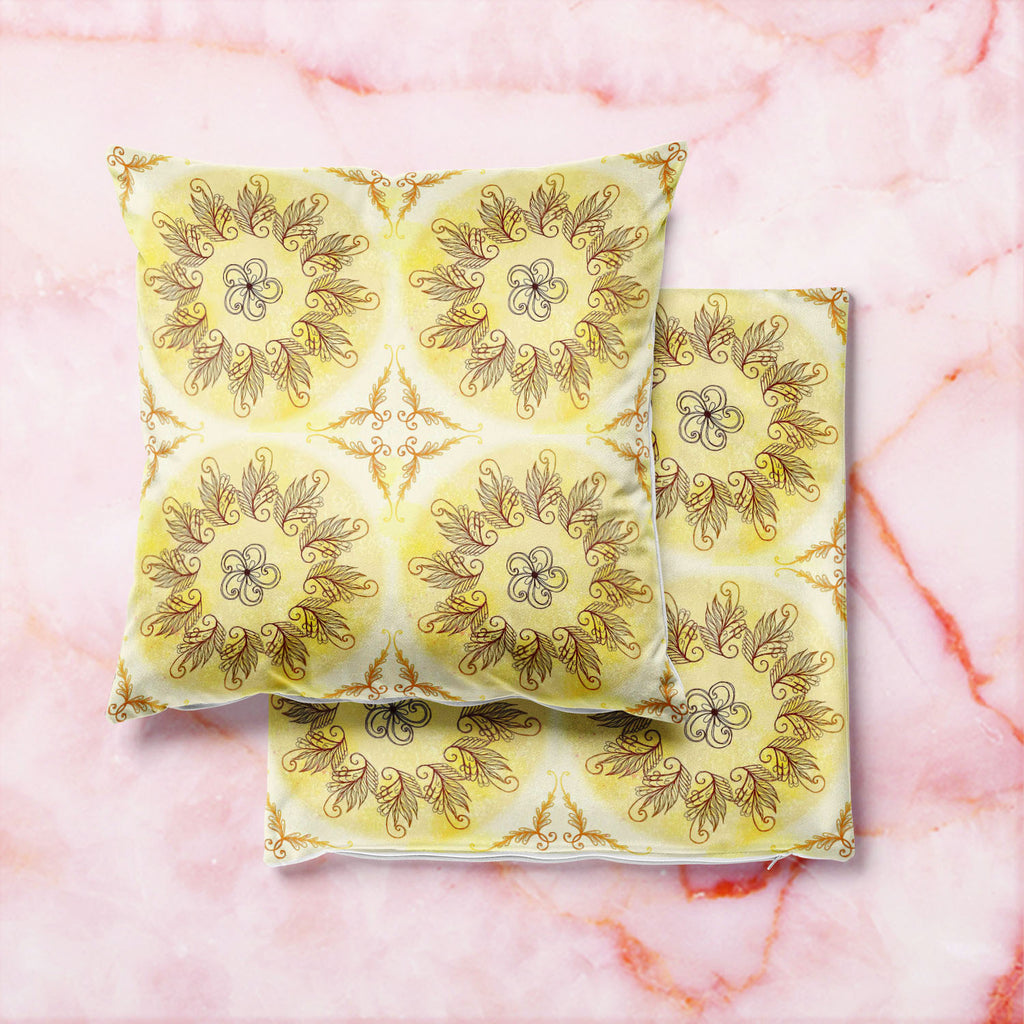 Ethnic Circular Ornament D4 Cushion Cover Throw Pillow-Cushion Covers-CUS_CV-IC 5007585 IC 5007585, Abstract Expressionism, Abstracts, Allah, Arabic, Art and Paintings, Asian, Botanical, Circle, Cities, City Views, Culture, Drawing, Ethnic, Floral, Flowers, Geometric, Geometric Abstraction, Hinduism, Illustrations, Indian, Islam, Mandala, Nature, Paintings, Patterns, Retro, Semi Abstract, Signs, Signs and Symbols, Symbols, Traditional, Tribal, World Culture, circular, ornament, d4, cushion, cover, throw, pi