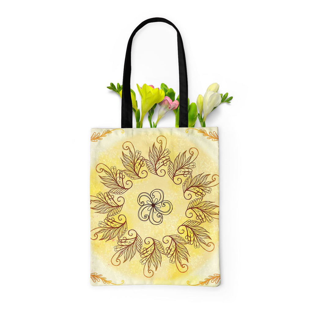 Ethnic Circular Ornament D4 Tote Bag Shoulder Purse | Multipurpose-Tote Bags Basic-TOT_FB_BS-IC 5007585 IC 5007585, Abstract Expressionism, Abstracts, Allah, Arabic, Art and Paintings, Asian, Botanical, Circle, Cities, City Views, Culture, Drawing, Ethnic, Floral, Flowers, Geometric, Geometric Abstraction, Hinduism, Illustrations, Indian, Islam, Mandala, Nature, Paintings, Patterns, Retro, Semi Abstract, Signs, Signs and Symbols, Symbols, Traditional, Tribal, World Culture, circular, ornament, d4, tote, bag