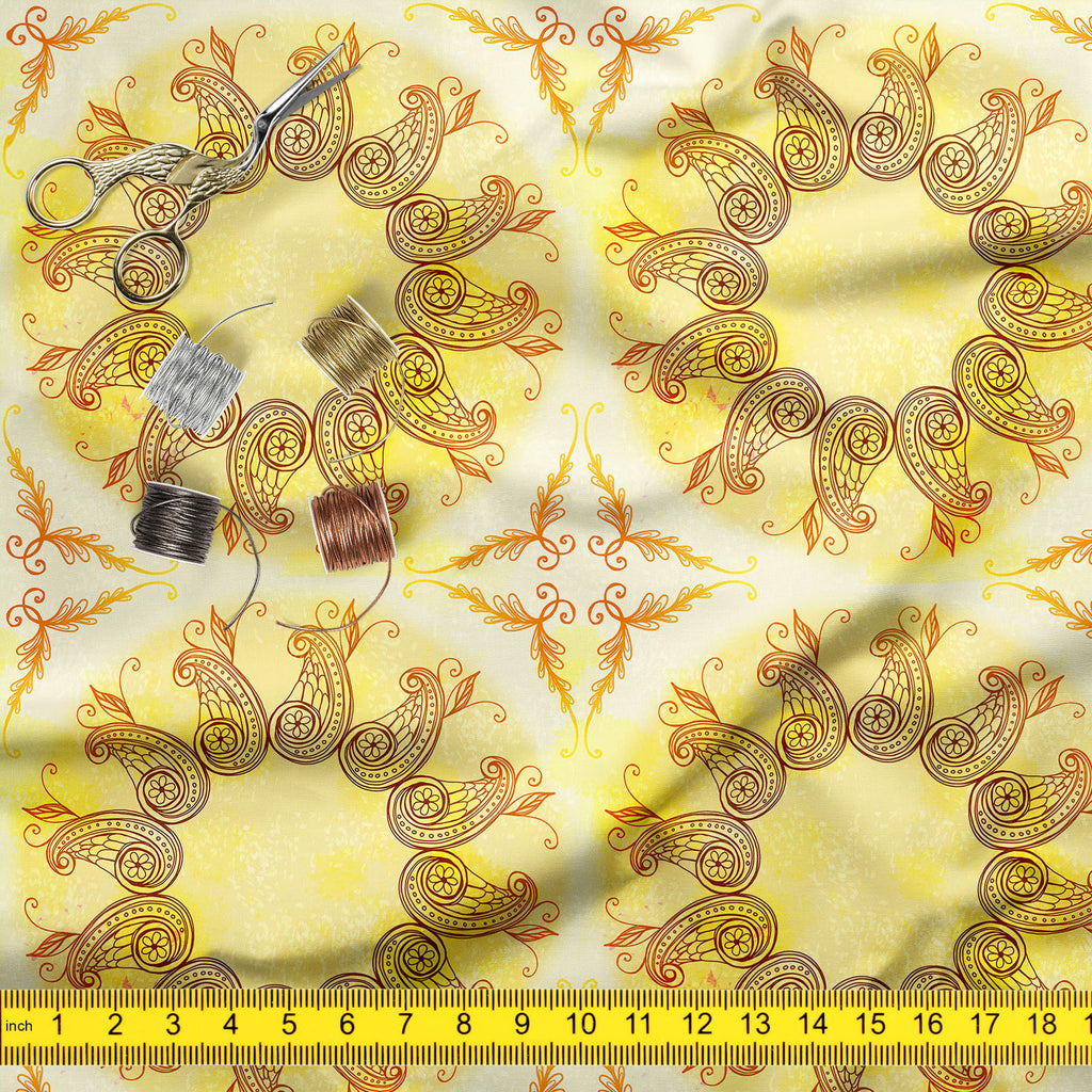 Ethnic Circular Ornament D5 Upholstery Fabric by Metre | For Sofa, Curtains, Cushions, Furnishing, Craft, Dress Material-Upholstery Fabrics-FAB_RW-IC 5007586 IC 5007586, Abstract Expressionism, Abstracts, Allah, Arabic, Art and Paintings, Asian, Botanical, Circle, Cities, City Views, Culture, Drawing, Ethnic, Floral, Flowers, Geometric, Geometric Abstraction, Hinduism, Illustrations, Indian, Islam, Mandala, Nature, Paintings, Patterns, Retro, Semi Abstract, Signs, Signs and Symbols, Symbols, Traditional, Tr