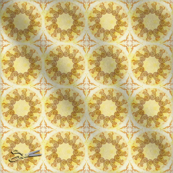 Ethnic Circular Ornament Upholstery Fabric by Metre | For Sofa, Curtains, Cushions, Furnishing, Craft, Dress Material-Upholstery Fabrics-FAB_RW-IC 5007586 IC 5007586, Abstract Expressionism, Abstracts, Allah, Arabic, Art and Paintings, Asian, Botanical, Circle, Cities, City Views, Culture, Drawing, Ethnic, Floral, Flowers, Geometric, Geometric Abstraction, Hinduism, Illustrations, Indian, Islam, Mandala, Nature, Paintings, Patterns, Retro, Semi Abstract, Signs, Signs and Symbols, Symbols, Traditional, Triba