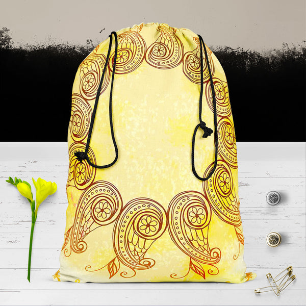 Ethnic Circular Ornament D5 Reusable Sack Bag | Bag for Gym, Storage, Vegetable & Travel-Drawstring Sack Bags-SCK_FB_DS-IC 5007586 IC 5007586, Abstract Expressionism, Abstracts, Allah, Arabic, Art and Paintings, Asian, Botanical, Circle, Cities, City Views, Culture, Drawing, Ethnic, Floral, Flowers, Geometric, Geometric Abstraction, Hinduism, Illustrations, Indian, Islam, Mandala, Nature, Paintings, Patterns, Retro, Semi Abstract, Signs, Signs and Symbols, Symbols, Traditional, Tribal, World Culture, circul
