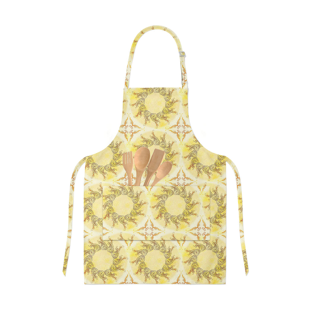 Ethnic Circular Ornament Apron | Adjustable, Free Size & Waist Tiebacks-Aprons Neck to Knee-APR_NK_KN-IC 5007587 IC 5007587, Abstract Expressionism, Abstracts, Allah, Arabic, Art and Paintings, Asian, Botanical, Circle, Cities, City Views, Culture, Drawing, Ethnic, Floral, Flowers, Geometric, Geometric Abstraction, Hinduism, Illustrations, Indian, Islam, Mandala, Nature, Paintings, Patterns, Retro, Semi Abstract, Signs, Signs and Symbols, Symbols, Traditional, Tribal, World Culture, circular, ornament, apro