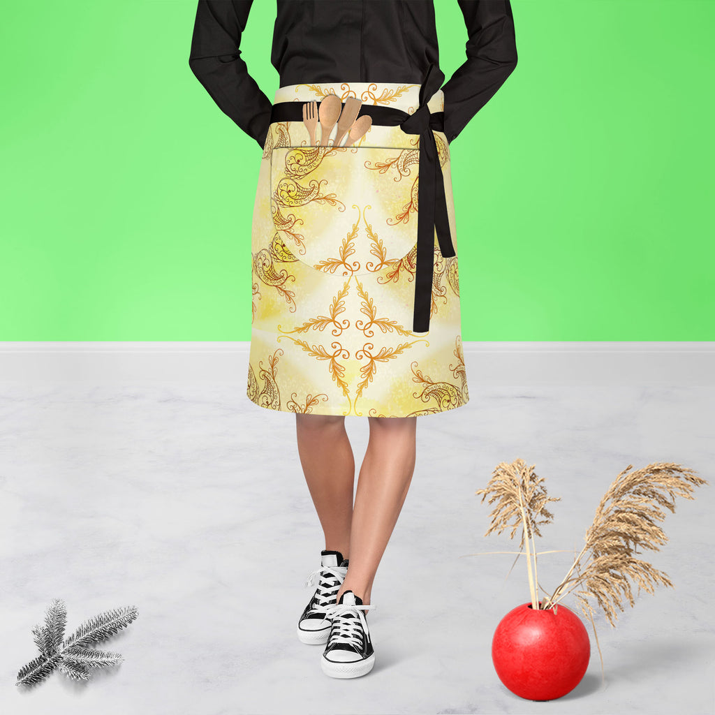 Ethnic Circular Ornament D6 Apron | Adjustable, Free Size & Waist Tiebacks-Apron Waist to Knee-APR_WS_KN-IC 5007587 IC 5007587, Abstract Expressionism, Abstracts, Allah, Arabic, Art and Paintings, Asian, Botanical, Circle, Cities, City Views, Culture, Drawing, Ethnic, Floral, Flowers, Geometric, Geometric Abstraction, Hinduism, Illustrations, Indian, Islam, Mandala, Nature, Paintings, Patterns, Retro, Semi Abstract, Signs, Signs and Symbols, Symbols, Traditional, Tribal, World Culture, circular, ornament, d