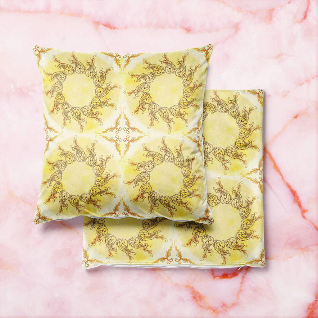 Ethnic Circular Ornament D6 Cushion Cover Throw Pillow-Cushion Covers-CUS_CV-IC 5007587 IC 5007587, Abstract Expressionism, Abstracts, Allah, Arabic, Art and Paintings, Asian, Botanical, Circle, Cities, City Views, Culture, Drawing, Ethnic, Floral, Flowers, Geometric, Geometric Abstraction, Hinduism, Illustrations, Indian, Islam, Mandala, Nature, Paintings, Patterns, Retro, Semi Abstract, Signs, Signs and Symbols, Symbols, Traditional, Tribal, World Culture, circular, ornament, d6, cushion, cover, throw, pi