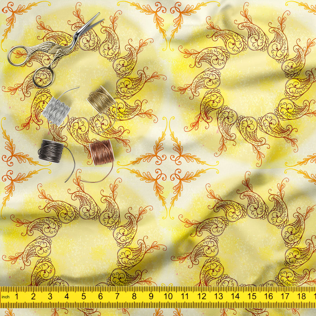 Ethnic Circular Ornament D6 Upholstery Fabric by Metre | For Sofa, Curtains, Cushions, Furnishing, Craft, Dress Material-Upholstery Fabrics-FAB_RW-IC 5007587 IC 5007587, Abstract Expressionism, Abstracts, Allah, Arabic, Art and Paintings, Asian, Botanical, Circle, Cities, City Views, Culture, Drawing, Ethnic, Floral, Flowers, Geometric, Geometric Abstraction, Hinduism, Illustrations, Indian, Islam, Mandala, Nature, Paintings, Patterns, Retro, Semi Abstract, Signs, Signs and Symbols, Symbols, Traditional, Tr