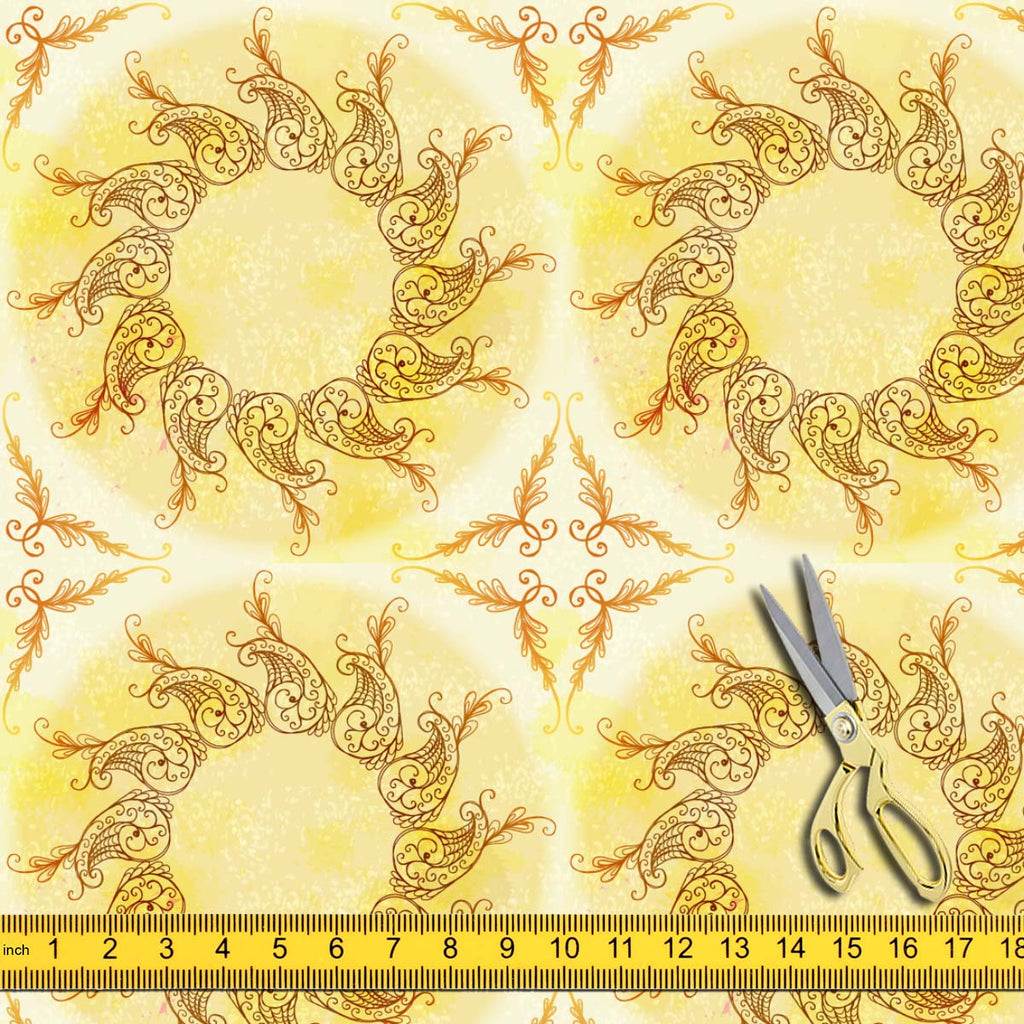 Ethnic Circular Ornament Upholstery Fabric by Metre | For Sofa, Curtains, Cushions, Furnishing, Craft, Dress Material-Upholstery Fabrics-FAB_RW-IC 5007587 IC 5007587, Abstract Expressionism, Abstracts, Allah, Arabic, Art and Paintings, Asian, Botanical, Circle, Cities, City Views, Culture, Drawing, Ethnic, Floral, Flowers, Geometric, Geometric Abstraction, Hinduism, Illustrations, Indian, Islam, Mandala, Nature, Paintings, Patterns, Retro, Semi Abstract, Signs, Signs and Symbols, Symbols, Traditional, Triba