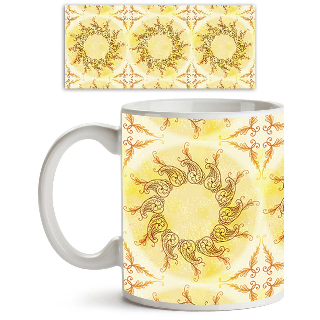 Ethnic Circular Ornament Ceramic Coffee Tea Mug Inside White-Coffee Mugs-MUG-IC 5007587 IC 5007587, Abstract Expressionism, Abstracts, Allah, Arabic, Art and Paintings, Asian, Botanical, Circle, Cities, City Views, Culture, Drawing, Ethnic, Floral, Flowers, Geometric, Geometric Abstraction, Hinduism, Illustrations, Indian, Islam, Mandala, Nature, Paintings, Patterns, Retro, Semi Abstract, Signs, Signs and Symbols, Symbols, Traditional, Tribal, World Culture, circular, ornament, ceramic, coffee, tea, mug, in
