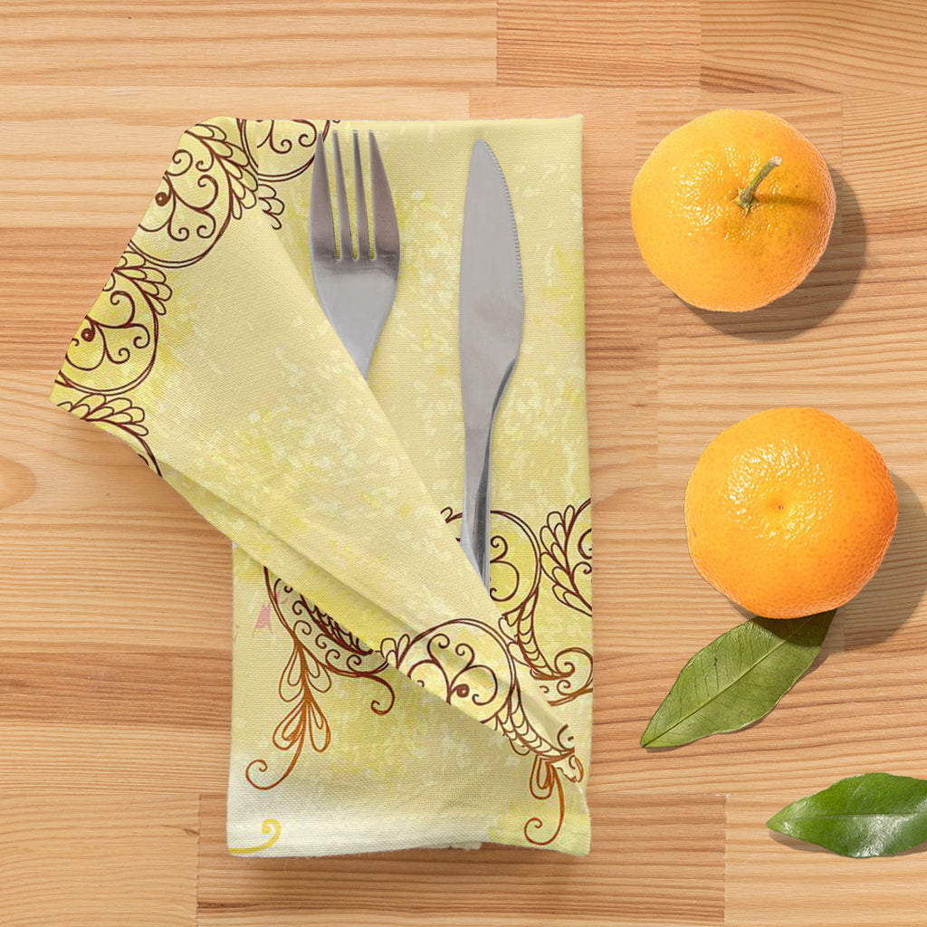 Ethnic Circular Ornament D6 Table Napkin-Table Napkins-NAP_TB-IC 5007587 IC 5007587, Abstract Expressionism, Abstracts, Allah, Arabic, Art and Paintings, Asian, Botanical, Circle, Cities, City Views, Culture, Drawing, Ethnic, Floral, Flowers, Geometric, Geometric Abstraction, Hinduism, Illustrations, Indian, Islam, Mandala, Nature, Paintings, Patterns, Retro, Semi Abstract, Signs, Signs and Symbols, Symbols, Traditional, Tribal, World Culture, circular, ornament, d6, table, napkin, abstract, art, background