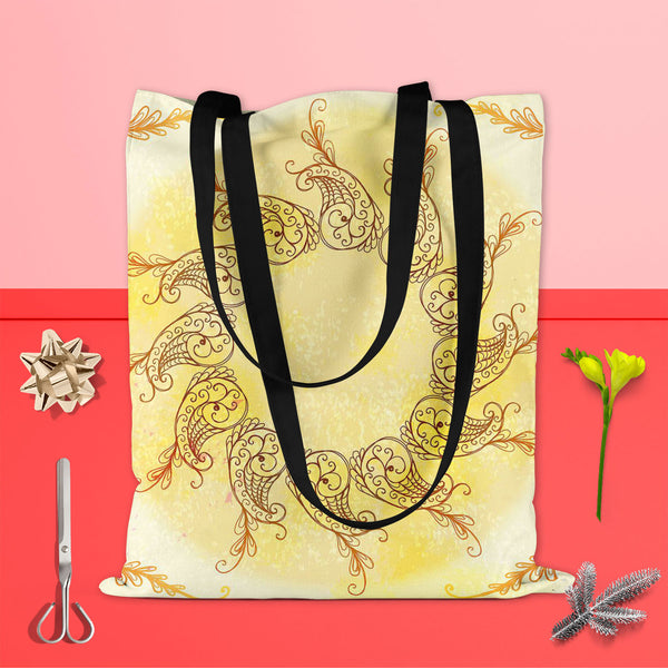 Ethnic Circular Ornament D6 Tote Bag Shoulder Purse | Multipurpose-Tote Bags Basic-TOT_FB_BS-IC 5007587 IC 5007587, Abstract Expressionism, Abstracts, Allah, Arabic, Art and Paintings, Asian, Botanical, Circle, Cities, City Views, Culture, Drawing, Ethnic, Floral, Flowers, Geometric, Geometric Abstraction, Hinduism, Illustrations, Indian, Islam, Mandala, Nature, Paintings, Patterns, Retro, Semi Abstract, Signs, Signs and Symbols, Symbols, Traditional, Tribal, World Culture, circular, ornament, d6, tote, bag