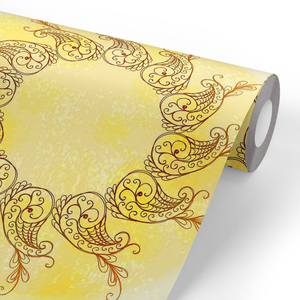 Ethnic Circular Ornament Wallpaper Roll-Wallpapers Peel & Stick-WAL_PA-IC 5007587 IC 5007587, Abstract Expressionism, Abstracts, Allah, Arabic, Art and Paintings, Asian, Botanical, Circle, Cities, City Views, Culture, Drawing, Ethnic, Floral, Flowers, Geometric, Geometric Abstraction, Hinduism, Illustrations, Indian, Islam, Mandala, Nature, Paintings, Patterns, Retro, Semi Abstract, Signs, Signs and Symbols, Symbols, Traditional, Tribal, World Culture, circular, ornament, wallpaper, roll, abstract, art, bac