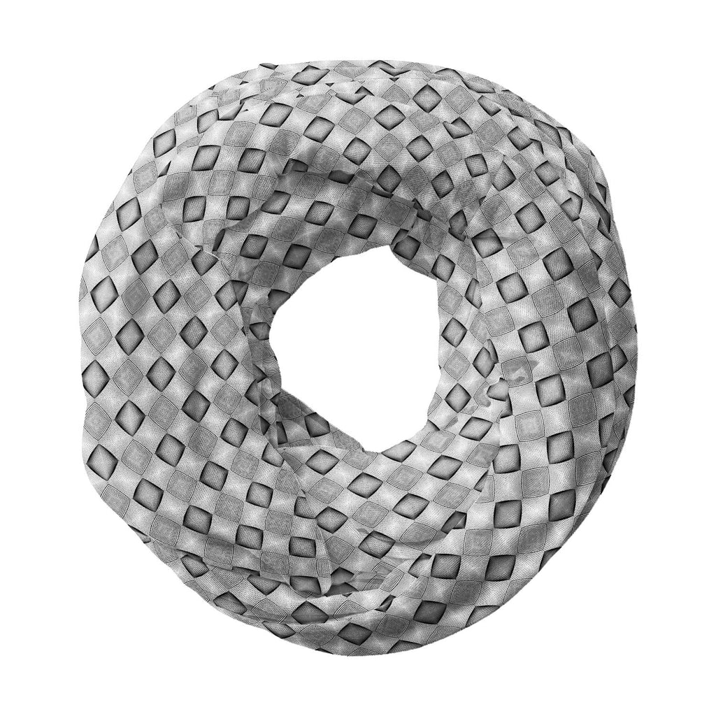 Monochrome Diamond Printed Wraparound Infinity Loop Scarf | Girls & Women | Soft Poly Fabric-Scarfs Infinity Loop--IC 5007590 IC 5007590, Abstract Expressionism, Abstracts, Art and Paintings, Black, Black and White, Circle, Diamond, Digital, Digital Art, Geometric, Geometric Abstraction, Graphic, Grid Art, Illustrations, Modern Art, Patterns, Semi Abstract, Signs, Signs and Symbols, Stripes, White, monochrome, printed, wraparound, infinity, loop, scarf, girls, women, soft, poly, fabric, abstract, abstractio