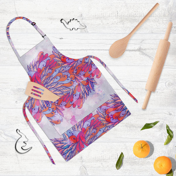 Pink & Violet Element Apron | Adjustable, Free Size & Waist Tiebacks-Aprons Neck to Knee-APR_NK_KN-IC 5007591 IC 5007591, Abstract Expressionism, Abstracts, Ancient, Art and Paintings, Botanical, Digital, Digital Art, Drawing, Fashion, Floral, Flowers, Graphic, Historical, Illustrations, Medieval, Nature, Paintings, Patterns, Retro, Scenic, Semi Abstract, Signs, Signs and Symbols, Symbols, Vintage, pink, violet, element, full-length, neck, to, knee, apron, poly-cotton, fabric, adjustable, buckle, waist, tie