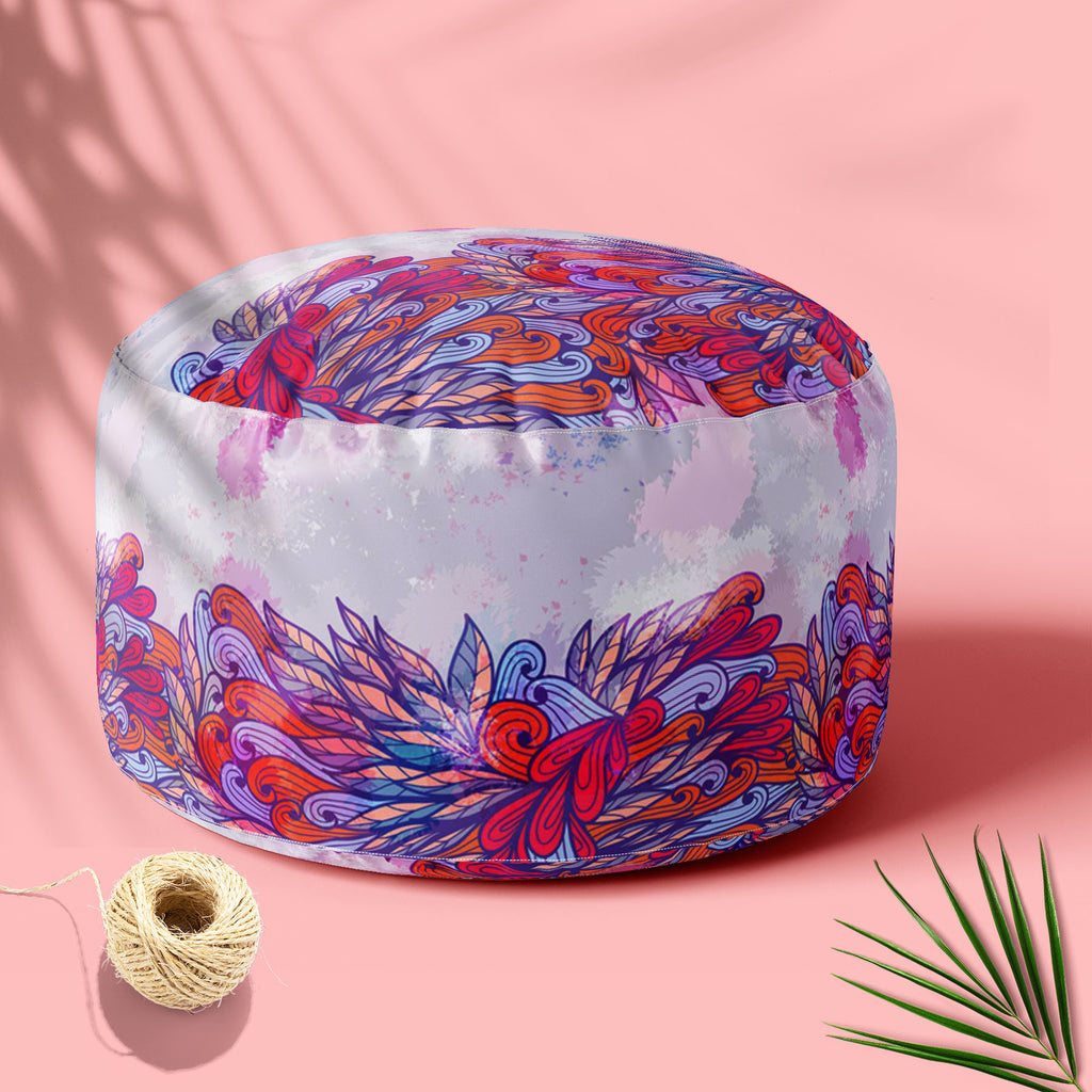 Pink & Violet Element Footstool Footrest Puffy Pouffe Ottoman Bean Bag | Canvas Fabric-Footstools-FST_CB_BN-IC 5007591 IC 5007591, Abstract Expressionism, Abstracts, Ancient, Art and Paintings, Botanical, Digital, Digital Art, Drawing, Fashion, Floral, Flowers, Graphic, Historical, Illustrations, Medieval, Nature, Paintings, Patterns, Retro, Scenic, Semi Abstract, Signs, Signs and Symbols, Symbols, Vintage, pink, violet, element, footstool, footrest, puffy, pouffe, ottoman, bean, bag, canvas, fabric, abstra