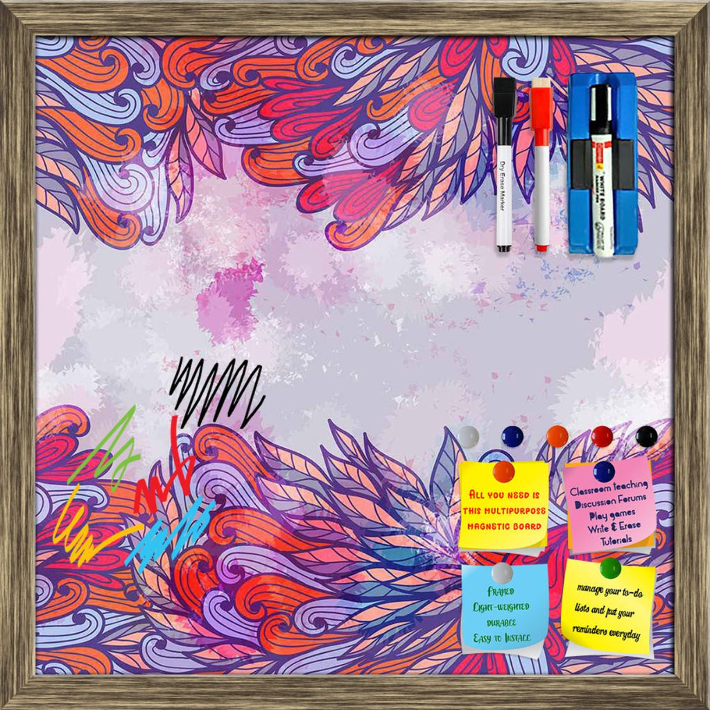 Pink & Violet Element Framed Magnetic Dry Erase Board | Combo with Magnet Buttons & Markers-Magnetic Boards Framed-MGB_FR-IC 5007591 IC 5007591, Abstract Expressionism, Abstracts, Ancient, Art and Paintings, Botanical, Digital, Digital Art, Drawing, Fashion, Floral, Flowers, Graphic, Historical, Illustrations, Medieval, Nature, Paintings, Patterns, Retro, Scenic, Semi Abstract, Signs, Signs and Symbols, Symbols, Vintage, pink, violet, element, framed, magnetic, dry, erase, board, printed, whiteboard, with, 