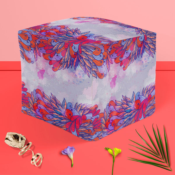 Pink & Violet Element Footstool Footrest Puffy Pouffe Ottoman Bean Bag | Canvas Fabric-Footstools-FST_CB_BN-IC 5007591 IC 5007591, Abstract Expressionism, Abstracts, Ancient, Art and Paintings, Botanical, Digital, Digital Art, Drawing, Fashion, Floral, Flowers, Graphic, Historical, Illustrations, Medieval, Nature, Paintings, Patterns, Retro, Scenic, Semi Abstract, Signs, Signs and Symbols, Symbols, Vintage, pink, violet, element, puffy, pouffe, ottoman, footstool, footrest, bean, bag, canvas, fabric, abstra
