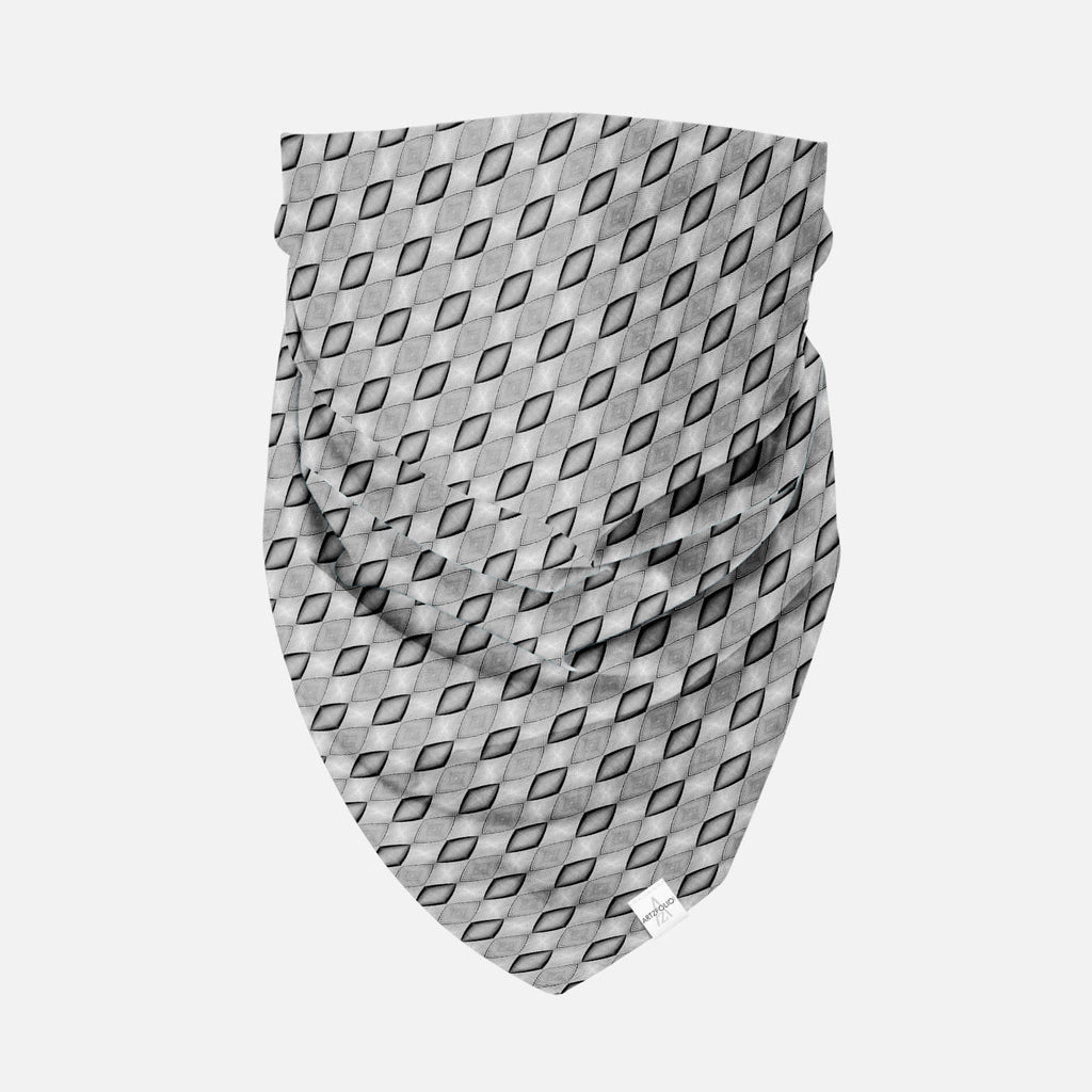 Monochrome Diamond Printed Bandana | Headband Headwear Wristband Balaclava | Unisex | Soft Poly Fabric-Bandanas--IC 5007593 IC 5007593, Abstract Expressionism, Abstracts, Art and Paintings, Black, Black and White, Circle, Diamond, Digital, Digital Art, Geometric, Geometric Abstraction, Graphic, Grid Art, Illustrations, Modern Art, Patterns, Semi Abstract, Signs, Signs and Symbols, Stripes, White, monochrome, printed, bandana, headband, headwear, wristband, balaclava, unisex, soft, poly, fabric, abstract, ab