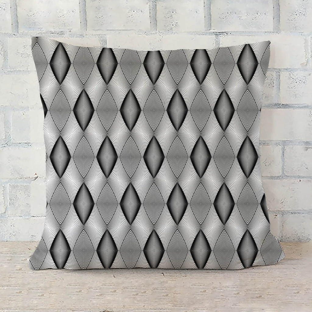 ArtzFolio Monochrome Diamond D2 Cushion Cover Throw Pillow-Cushion Covers-AZHFR34613165CUS_CV_L-Image Code 5007593 Vishnu Image Folio Pvt Ltd, IC 5007593, ArtzFolio, Cushion Covers, Abstract, Digital Art, monochrome, diamond, d2, cushion, cover, throw, pillow, design, seamless, geometric, pattern, textured, background, vector, art, gradient, sofa throws, single throw pillow, zippered throw pillow cover, satin pillow cover, throw pillow, cushion cover only, cushion cover, pillow cover for sofa, pitaara box, 