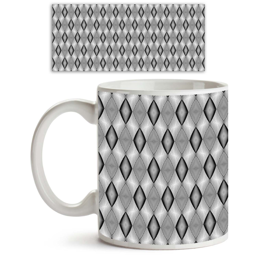 Monochrome Diamond Ceramic Coffee Tea Mug Inside White-Coffee Mugs-MUG-IC 5007593 IC 5007593, Abstract Expressionism, Abstracts, Art and Paintings, Black, Black and White, Circle, Diamond, Digital, Digital Art, Geometric, Geometric Abstraction, Graphic, Grid Art, Illustrations, Modern Art, Patterns, Semi Abstract, Signs, Signs and Symbols, Stripes, White, monochrome, ceramic, coffee, tea, mug, inside, abstract, abstraction, art, background, circular, curve, design, diagonal, ellipse, endless, futuristic, ge
