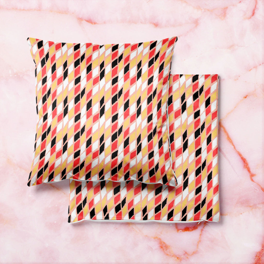 Harlequin Cushion Cover Throw Pillow-Cushion Covers-CUS_CV-IC 5007594 IC 5007594, Abstract Expressionism, Abstracts, Ancient, Art and Paintings, Bohemian, Brush Stroke, Check, Culture, Drawing, Ethnic, Geometric, Geometric Abstraction, Graffiti, Hand Drawn, Historical, Illustrations, Medieval, Patterns, Plaid, Retro, Semi Abstract, Stripes, Traditional, Tribal, Vintage, Watercolour, World Culture, harlequin, cushion, cover, throw, pillow, abstract, argyle, art, background, block, boho, bold, bright, brush, 