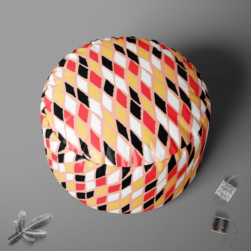 Harlequin Footstool Footrest Puffy Pouffe Ottoman Bean Bag | Canvas Fabric-Footstools-FST_CB_BN-IC 5007594 IC 5007594, Abstract Expressionism, Abstracts, Ancient, Art and Paintings, Bohemian, Brush Stroke, Check, Culture, Drawing, Ethnic, Geometric, Geometric Abstraction, Graffiti, Hand Drawn, Historical, Illustrations, Medieval, Patterns, Plaid, Retro, Semi Abstract, Stripes, Traditional, Tribal, Vintage, Watercolour, World Culture, harlequin, footstool, footrest, puffy, pouffe, ottoman, bean, bag, canvas,