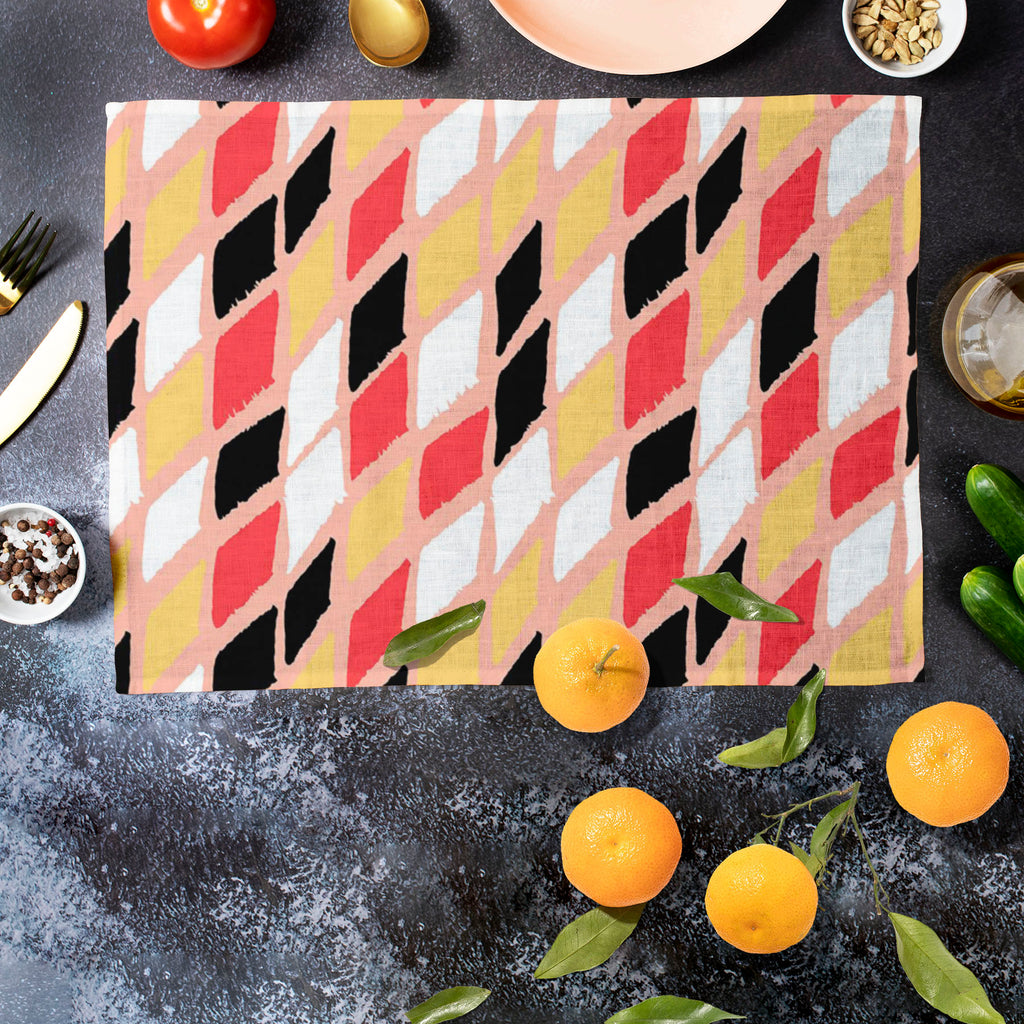 Harlequin Table Mat Placemat-Table Place Mats Fabric-MAT_TB-IC 5007594 IC 5007594, Abstract Expressionism, Abstracts, Ancient, Art and Paintings, Bohemian, Brush Stroke, Check, Culture, Drawing, Ethnic, Geometric, Geometric Abstraction, Graffiti, Hand Drawn, Historical, Illustrations, Medieval, Patterns, Plaid, Retro, Semi Abstract, Stripes, Traditional, Tribal, Vintage, Watercolour, World Culture, harlequin, table, mat, placemat, abstract, argyle, art, background, block, boho, bold, bright, brush, strokes,