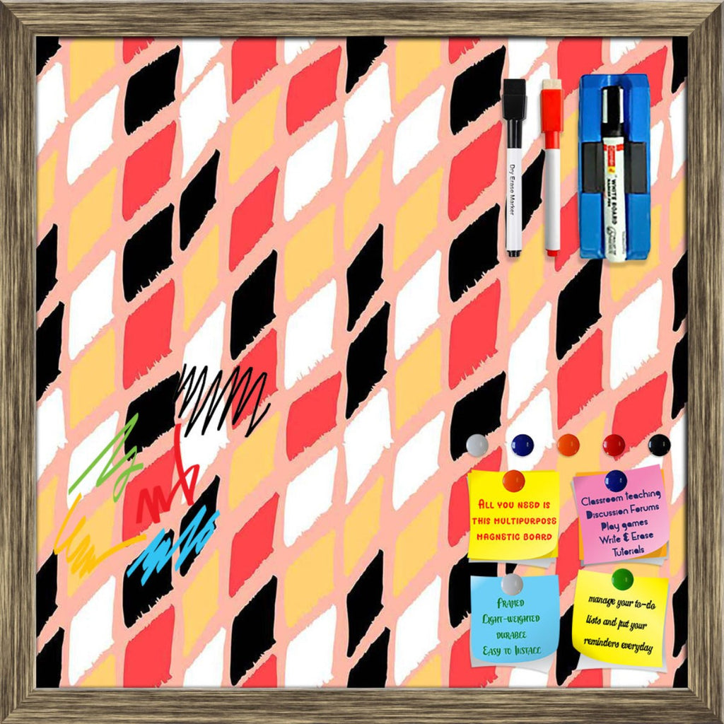 Harlequin Framed Magnetic Dry Erase Board | Combo with Magnet Buttons & Markers-Magnetic Boards Framed-MGB_FR-IC 5007594 IC 5007594, Abstract Expressionism, Abstracts, Ancient, Art and Paintings, Bohemian, Brush Stroke, Check, Culture, Drawing, Ethnic, Geometric, Geometric Abstraction, Graffiti, Hand Drawn, Historical, Illustrations, Medieval, Patterns, Plaid, Retro, Semi Abstract, Stripes, Traditional, Tribal, Vintage, Watercolour, World Culture, harlequin, framed, magnetic, dry, erase, board, printed, whi