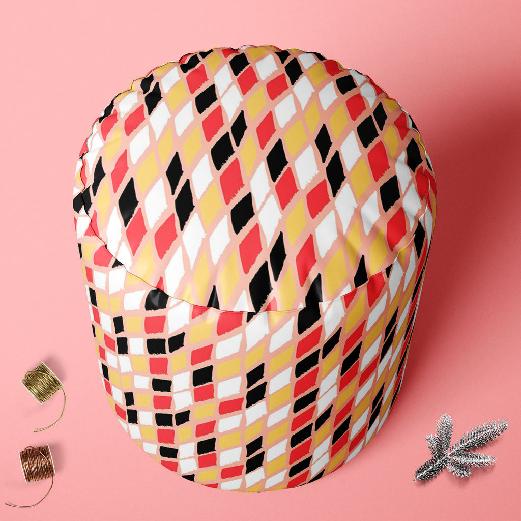 Harlequin Footstool Footrest Puffy Pouffe Ottoman Bean Bag | Canvas Fabric-Footstools-FST_CB_BN-IC 5007594 IC 5007594, Abstract Expressionism, Abstracts, Ancient, Art and Paintings, Bohemian, Brush Stroke, Check, Culture, Drawing, Ethnic, Geometric, Geometric Abstraction, Graffiti, Hand Drawn, Historical, Illustrations, Medieval, Patterns, Plaid, Retro, Semi Abstract, Stripes, Traditional, Tribal, Vintage, Watercolour, World Culture, harlequin, footstool, footrest, puffy, pouffe, ottoman, bean, bag, canvas,