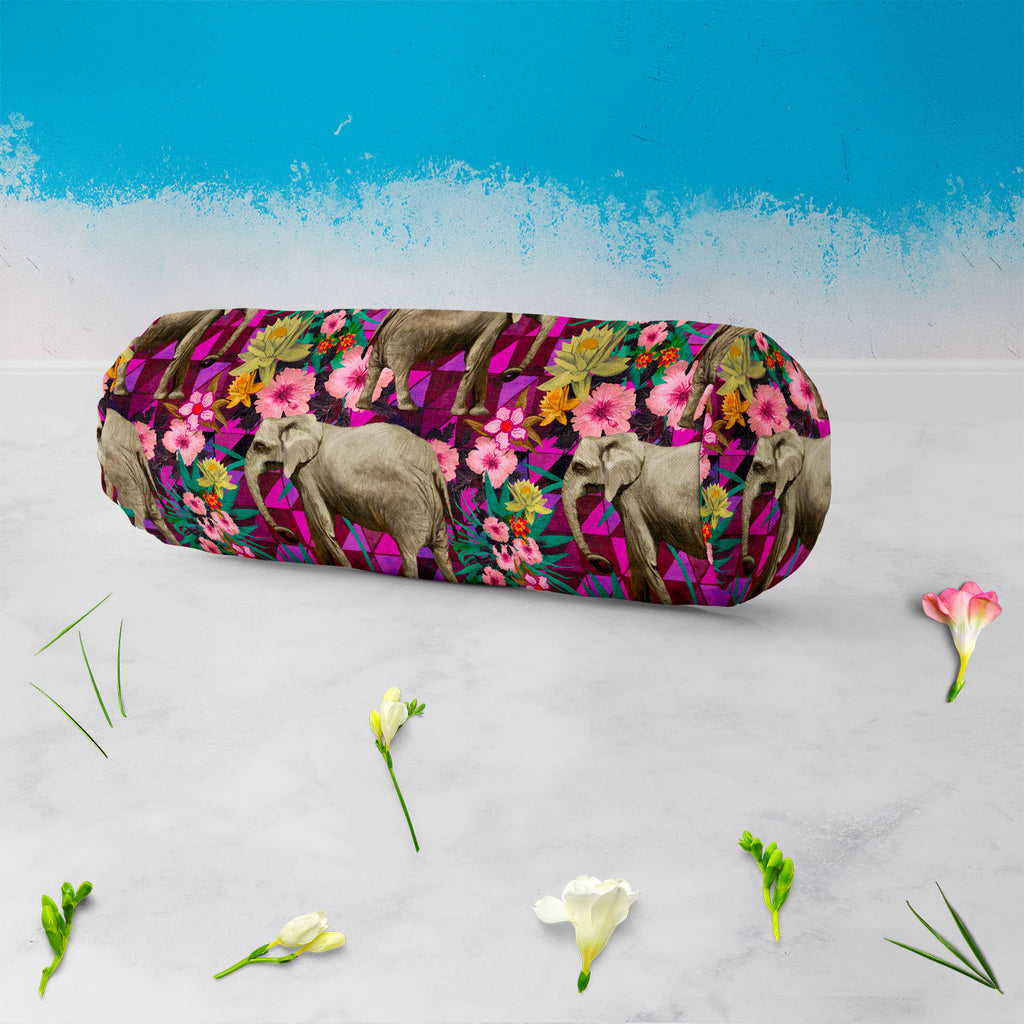 Elephant Pattern D1 Bolster Cover Booster Cases | Concealed Zipper Opening-Bolster Covers-BOL_CV_ZP-IC 5007595 IC 5007595, Botanical, Drawing, Floral, Flowers, Illustrations, Indian, Nature, Patterns, Signs, Signs and Symbols, elephant, pattern, d1, bolster, cover, booster, cases, concealed, zipper, opening, design, elephants, exotic, illustration, jungles, lotus, seamless, artzfolio, bolster covers, round pillow cover, masand cover, booster covers set of 2, round pillow cover set of 2, bolster pillow cover