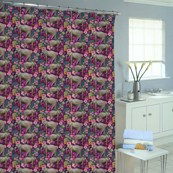 Indian Elephants Washable Waterproof Shower Curtain-Shower Curtains-CUR_SH-IC 5007595 IC 5007595, Botanical, Drawing, Floral, Flowers, Illustrations, Indian, Nature, Patterns, Signs, Signs and Symbols, elephants, washable, waterproof, shower, curtain, eyelets, design, exotic, illustration, jungles, lotus, pattern, seamless, artzfolio, shower curtain, bathroom curtain, eyelet shower curtain, waterproof shower curtain, kids shower curtain, washable curtain, 7feet shower curtain, washroom curtain, set of 2 cur