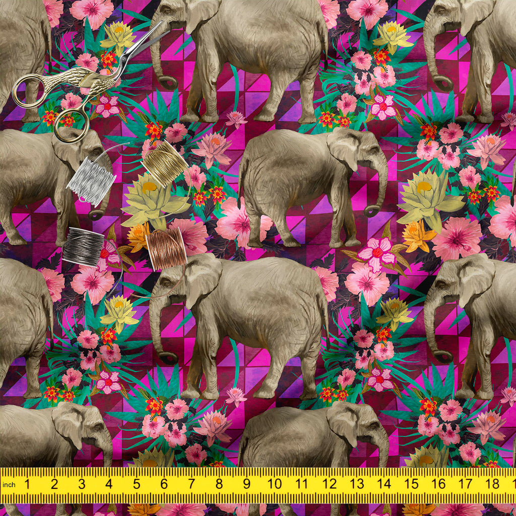 Elephant Pattern D1 Upholstery Fabric by Metre | For Sofa, Curtains, Cushions, Furnishing, Craft, Dress Material-Upholstery Fabrics-FAB_RW-IC 5007595 IC 5007595, Botanical, Drawing, Floral, Flowers, Illustrations, Indian, Nature, Patterns, Signs, Signs and Symbols, elephant, pattern, d1, upholstery, fabric, by, metre, for, sofa, curtains, cushions, furnishing, craft, dress, material, design, elephants, exotic, illustration, jungles, lotus, seamless, artzfolio, cotton fabric, upholstery fabric, cotton cloth 