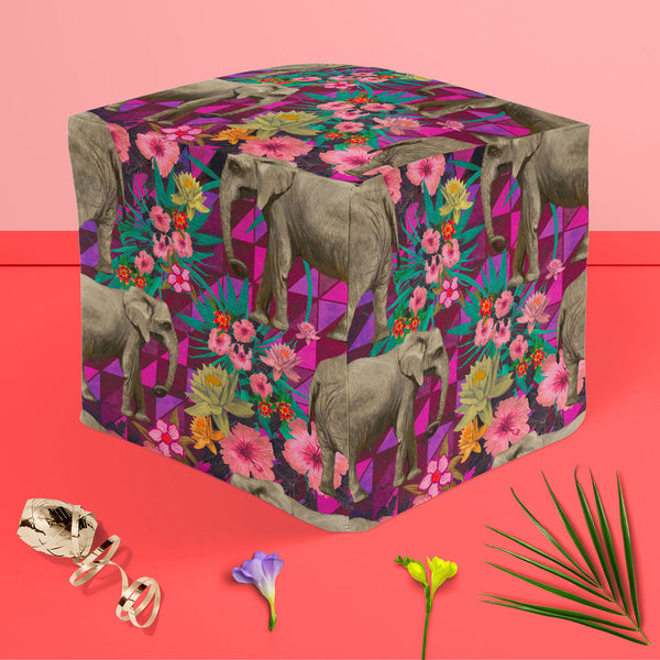 Elephant Pattern D1 Footstool Footrest Puffy Pouffe Ottoman Bean Bag | Canvas Fabric-Footstools-FST_CB_BN-IC 5007595 IC 5007595, Botanical, Drawing, Floral, Flowers, Illustrations, Indian, Nature, Patterns, Signs, Signs and Symbols, elephant, pattern, d1, puffy, pouffe, ottoman, footstool, footrest, bean, bag, canvas, fabric, design, elephants, exotic, illustration, jungles, lotus, seamless, artzfolio, pouf, ottoman stool, ottoman furniture, ottoman sofa, pouf ottoman, ottoman seat, foot rest stool, round o