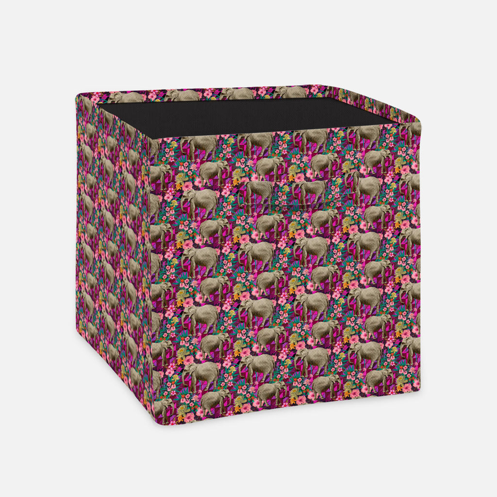 Indian Elephants Foldable Open Storage Bin | Organizer Box, Toy Basket, Shelf Box, Laundry Bag | Canvas Fabric-Storage Bins-STR_BI_CB-IC 5007595 IC 5007595, Botanical, Drawing, Floral, Flowers, Illustrations, Indian, Nature, Patterns, Signs, Signs and Symbols, elephants, foldable, open, storage, bin, organizer, box, toy, basket, shelf, laundry, bag, canvas, fabric, design, exotic, illustration, jungles, lotus, pattern, seamless, artzfolio, laundry bag, storage bins, toy basket, laundry bag online, foldable 