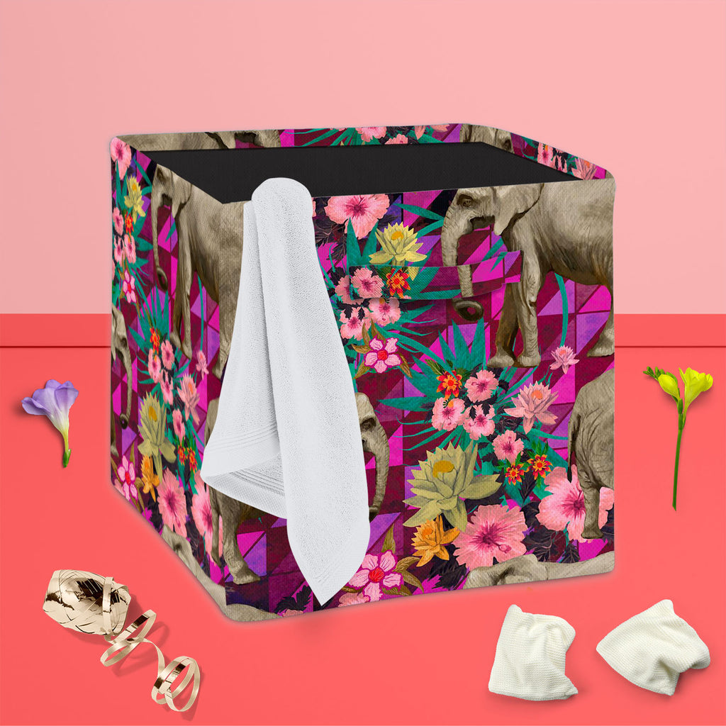 Elephant Pattern D1 Foldable Open Storage Bin | Organizer Box, Toy Basket, Shelf Box, Laundry Bag | Canvas Fabric-Storage Bins-STR_BI_CB-IC 5007595 IC 5007595, Botanical, Drawing, Floral, Flowers, Illustrations, Indian, Nature, Patterns, Signs, Signs and Symbols, elephant, pattern, d1, foldable, open, storage, bin, organizer, box, toy, basket, shelf, laundry, bag, canvas, fabric, design, elephants, exotic, illustration, jungles, lotus, seamless, artzfolio, laundry bag, storage bins, toy basket, laundry bag 